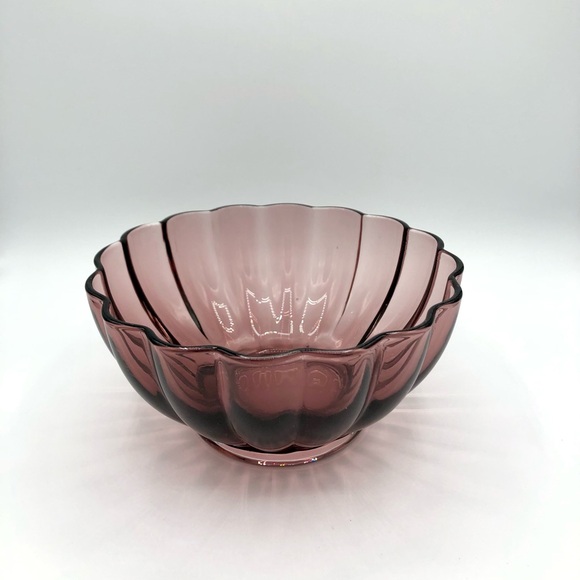 Amethyst Glass Flower Bowl - Picture 1 of 7